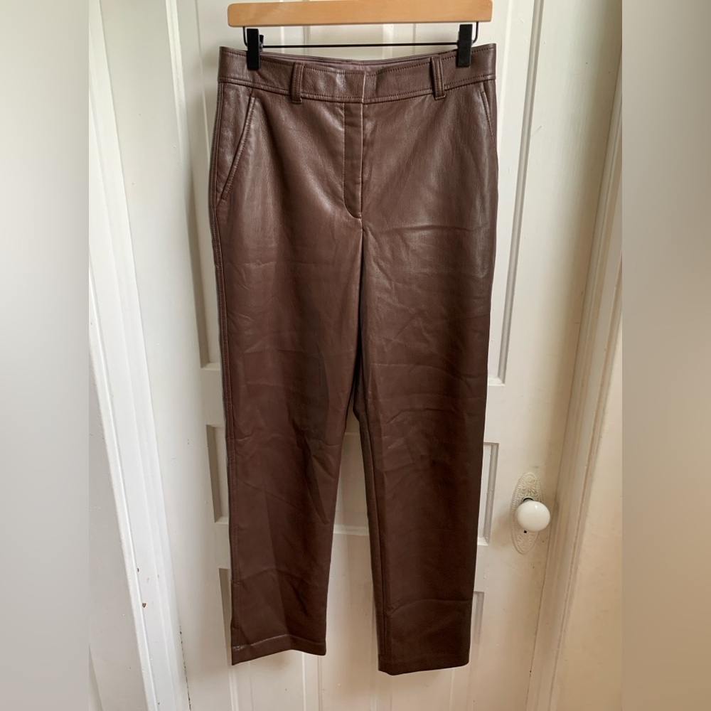 Aritzia Babaton Command Trouser Chocolate Brown Size 8 - Picture 3 of 9